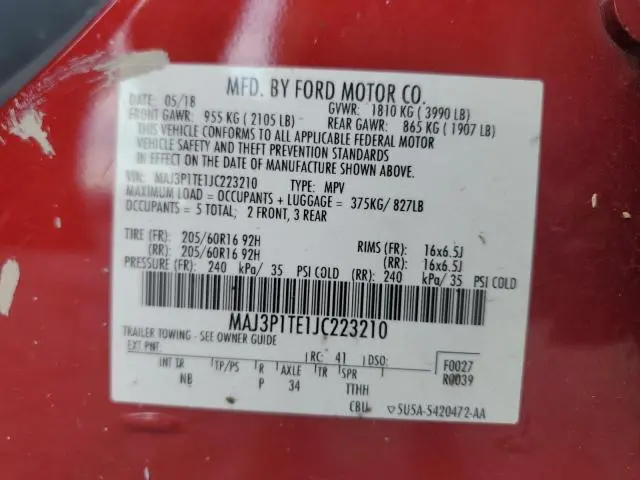 2018 FORD ECOSPORT SE  