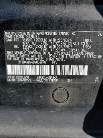 2011 TOYOTA RAV4 LIMITED  