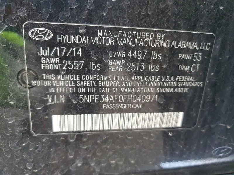 2015 HYUNDAI SONATA LIMITED  