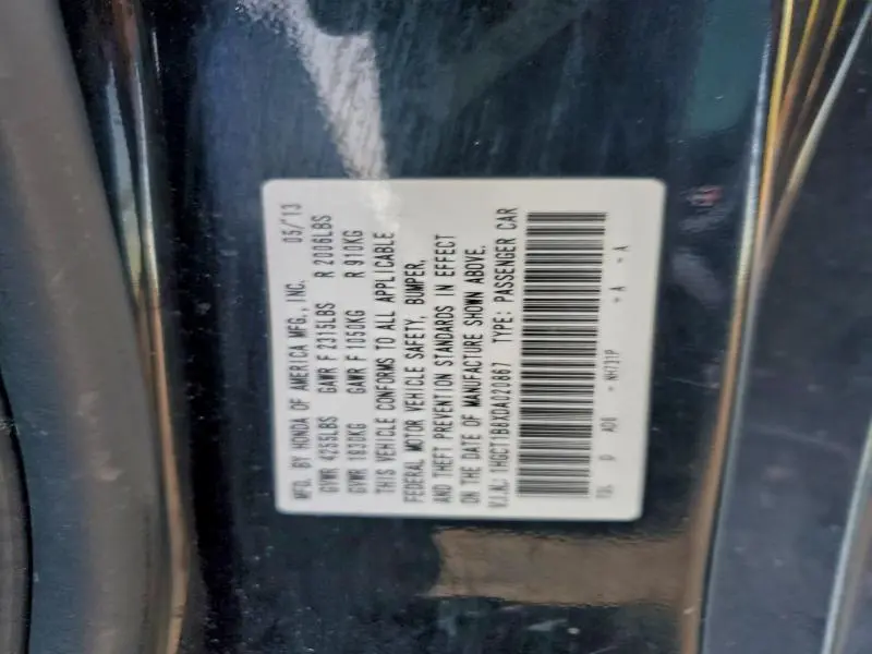 2013 HONDA ACCORD EXL  