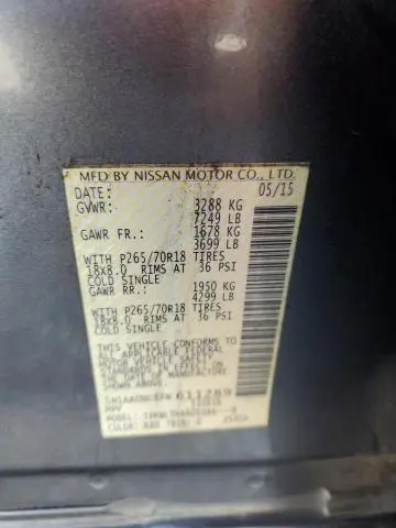 2015 NISSAN ARMADA SV  