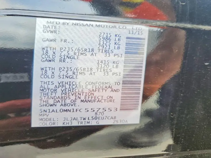 2015 INFINITI QX60 BASE  