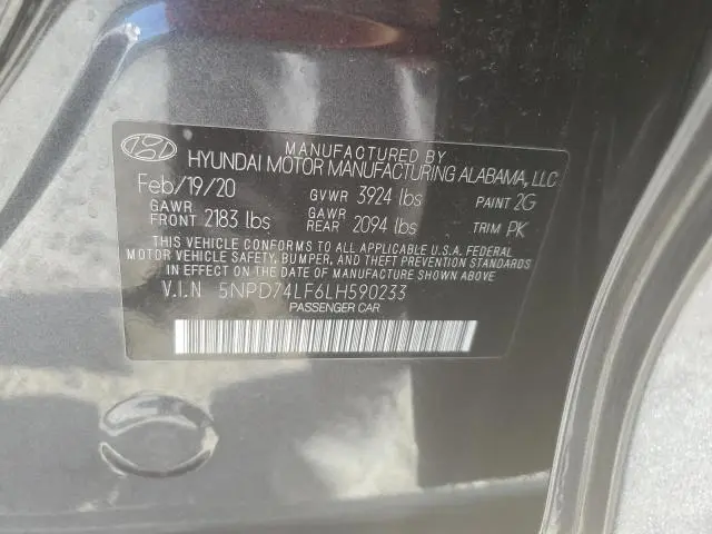 2020 HYUNDAI ELANTRA SE  