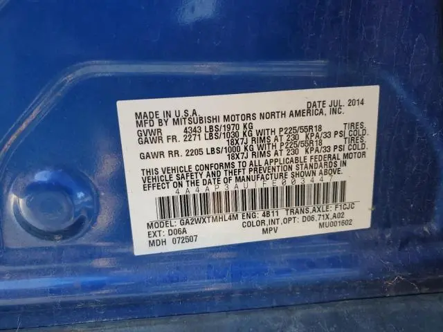 2015 MITSUBISHI OUTLANDER SPORT ES  