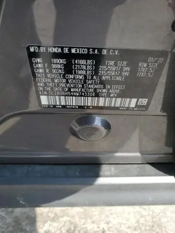 2022 HONDA HR-V EX