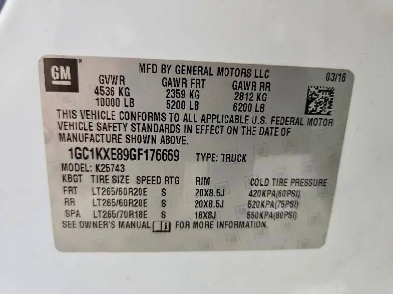 2016 CHEVROLET SILVERADO K2500 HIGH COUNTRY  