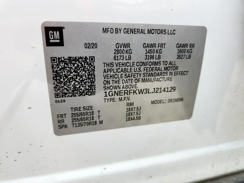 2020 CHEVROLET TRAVERSE LS  