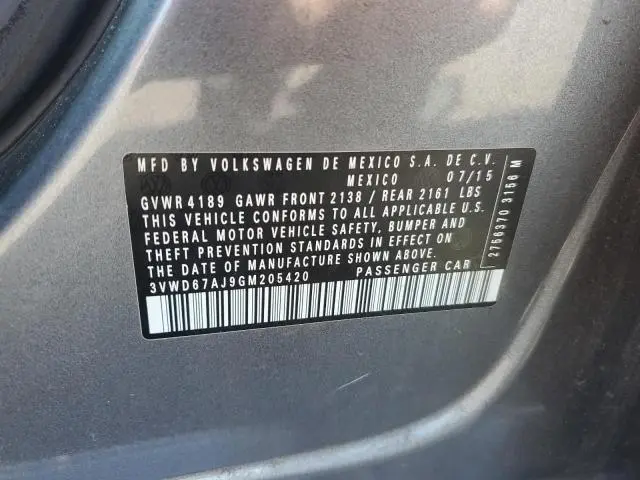 2016 VOLKSWAGEN JETTA SE  
