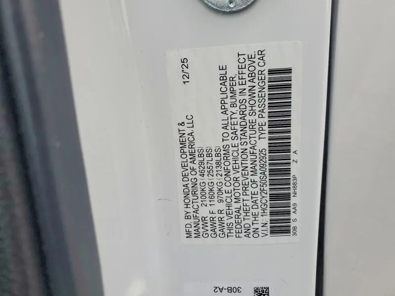2025 HONDA ACCORD HYBRID SPORT  