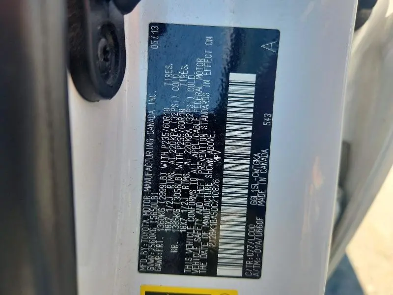 2013 LEXUS RX 350 BASE  