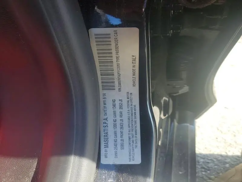 2015 MASERATI GHIBLI S  