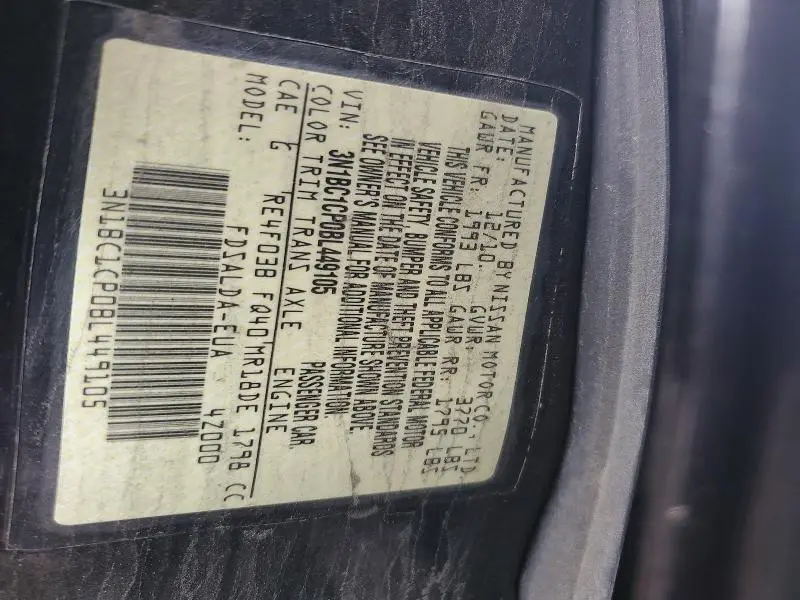 2011 NISSAN VERSA   