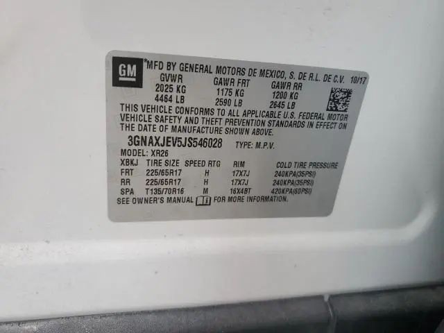 2018 CHEVROLET EQUINOX LT