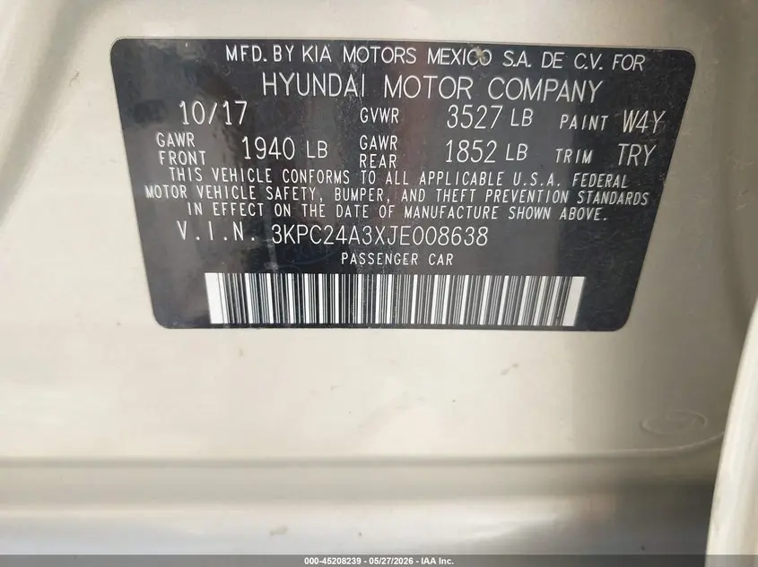 2018 HYUNDAI ACCENT SE