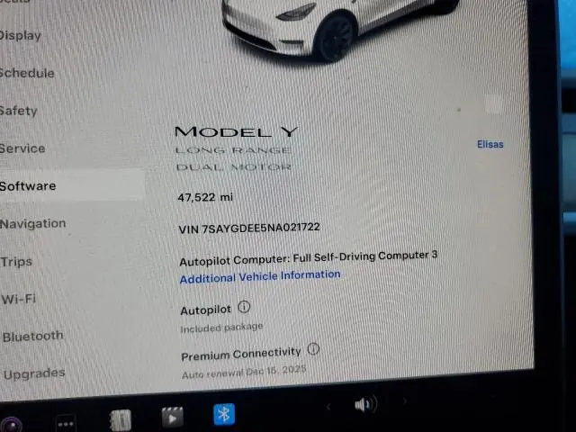 2022 TESLA MODEL Y   