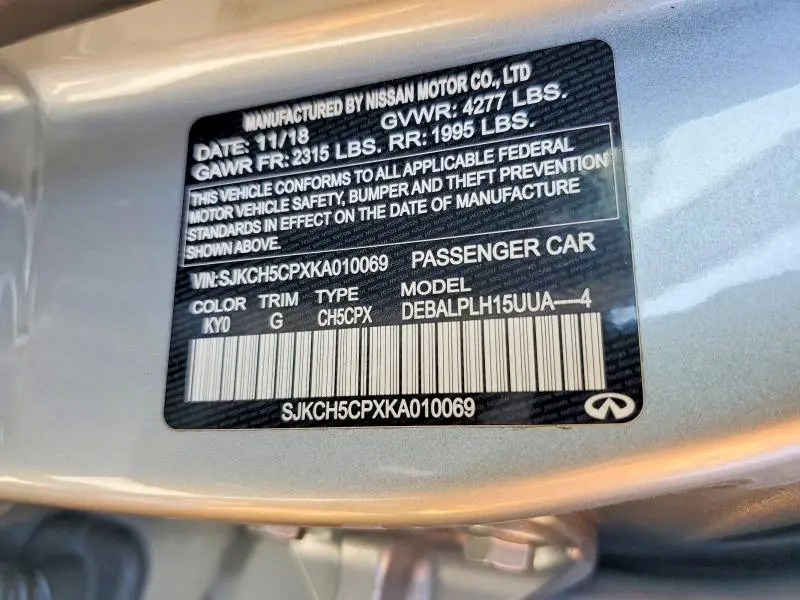 2019 INFINITI QX30   