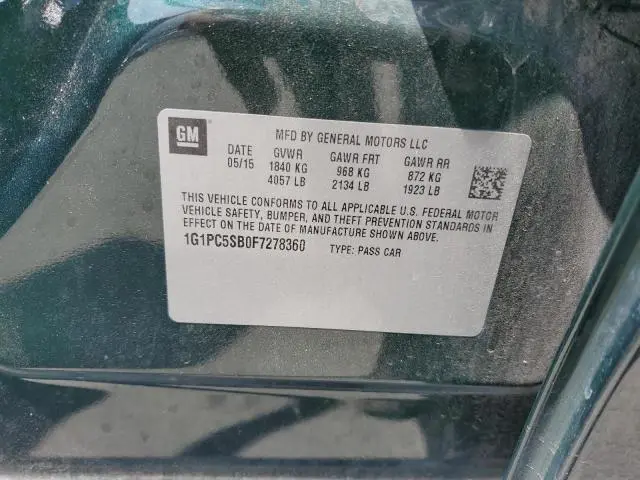 2015 CHEVROLET CRUZE LT  