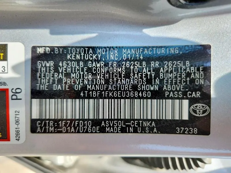 2014 TOYOTA CAMRY LE  