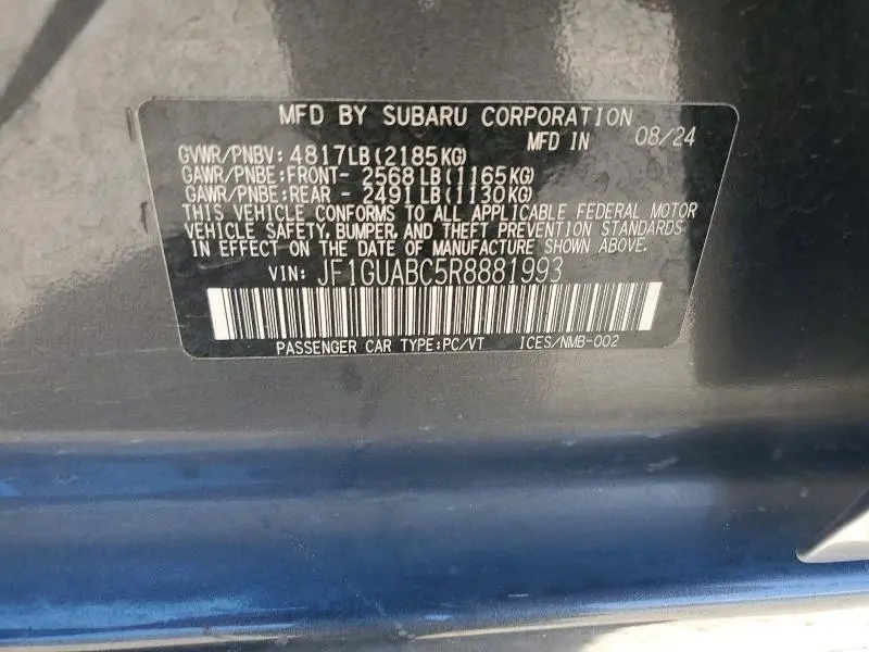 2024 SUBARU IMPREZA   