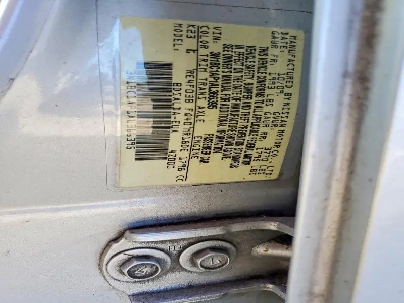 2010 NISSAN VERSA 1.8 S  