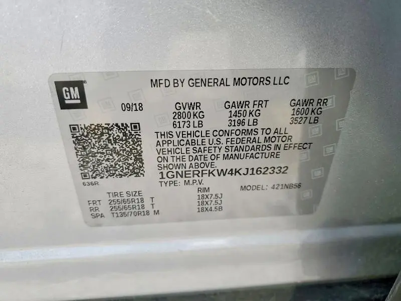 2019 CHEVROLET TRAVERSE LS  