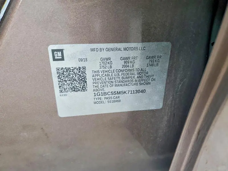 2019 CHEVROLET CRUZE LS  