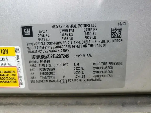 2014 CHEVROLET TRAVERSE LT  