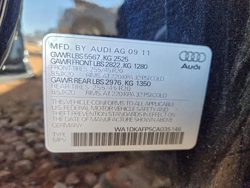 2012 AUDI Q5 PREMIUM PLUS  