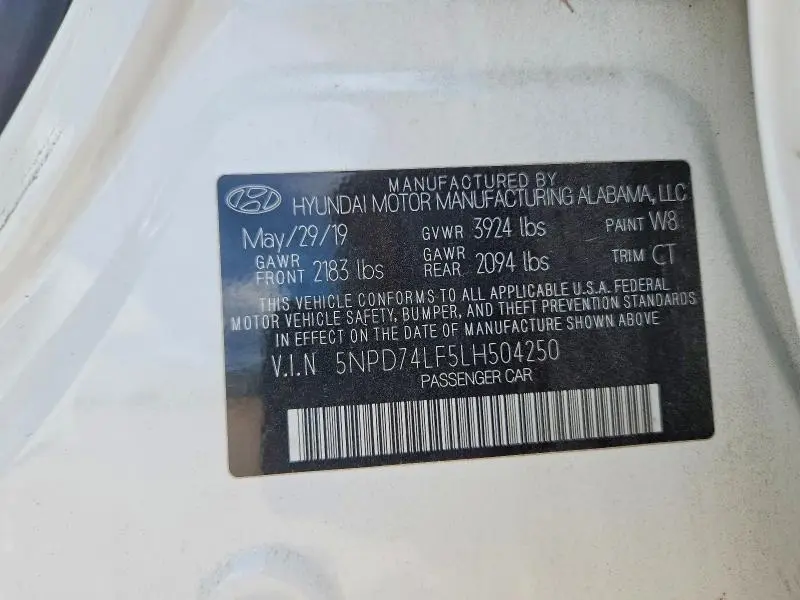 2020 HYUNDAI ELANTRA SE  