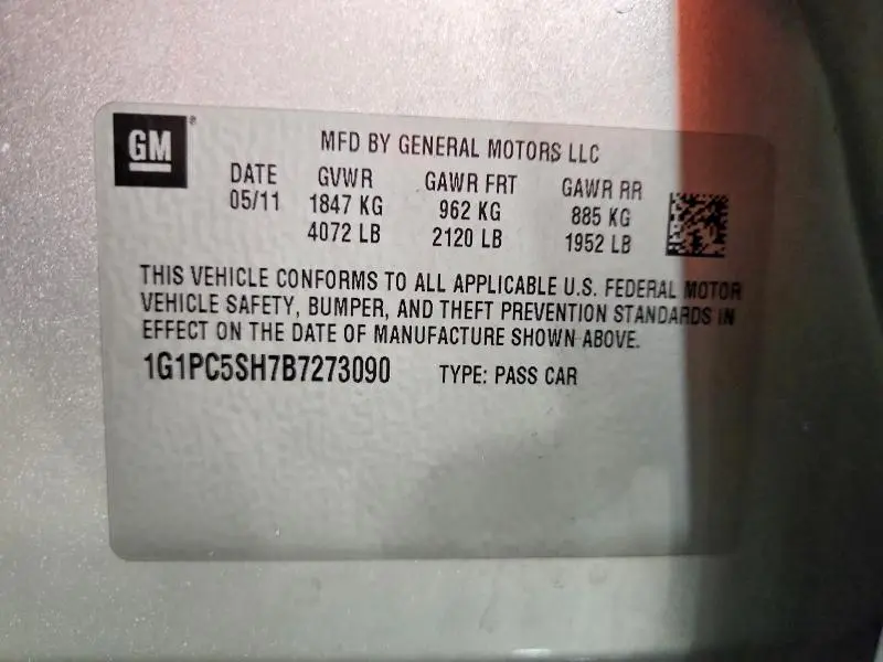 2011 CHEVROLET CRUZE LS  