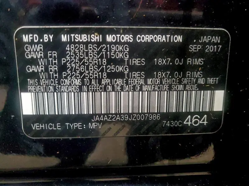 2018 MITSUBISHI OUTLANDER ES  