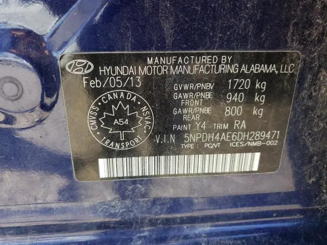 2013 HYUNDAI ELANTRA GLS  