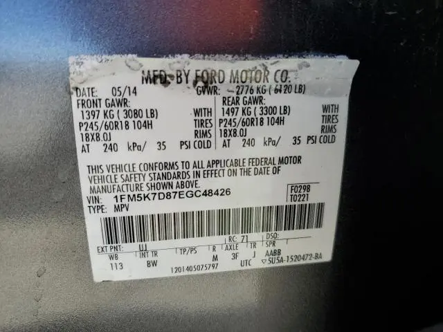 2014 FORD EXPLORER XLT  