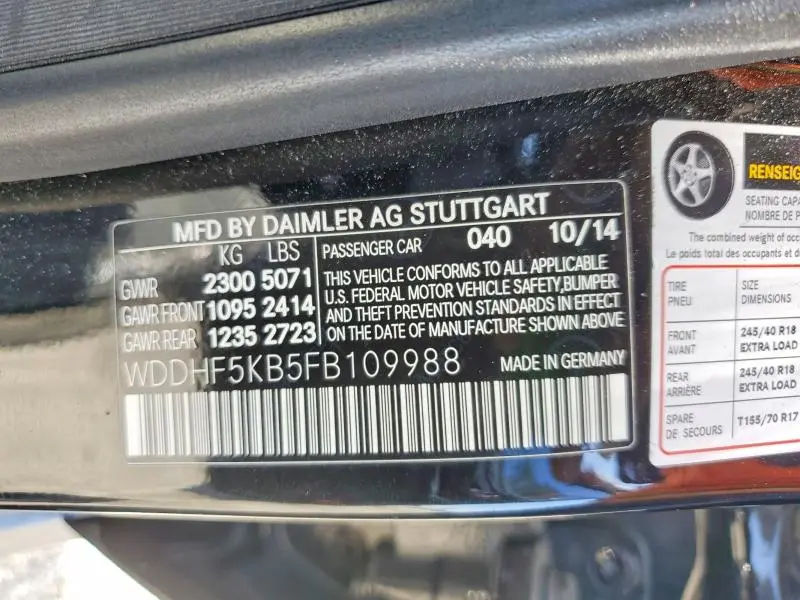 2015 MERCEDES-BENZ E 350  