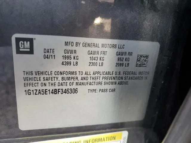 2011 CHEVROLET MALIBU LS  