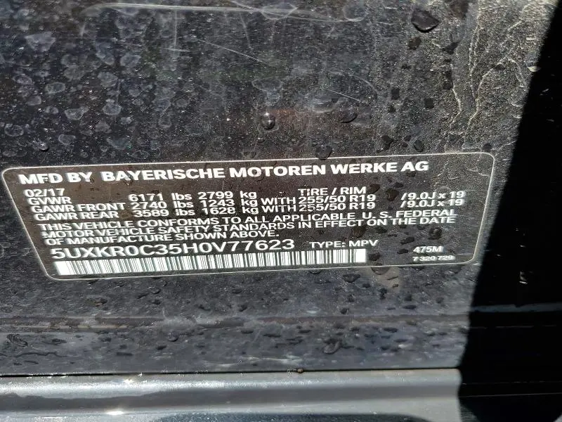 2017 BMW X5 XDRIVE35I  