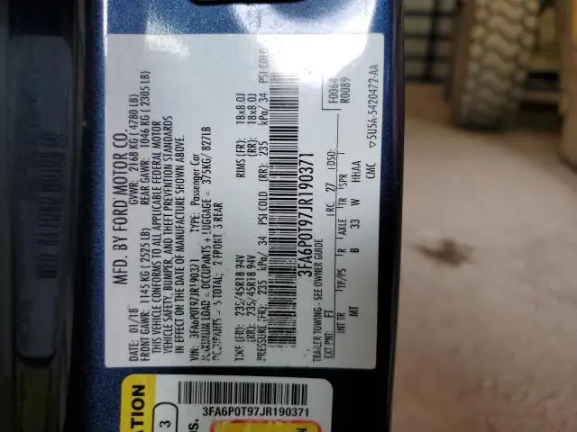 2018 FORD FUSION SE  