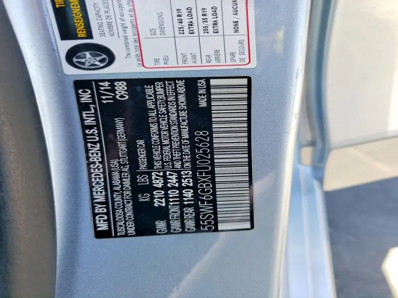 2015 MERCEDES-BENZ C 400 4MATIC  