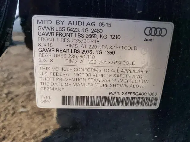 2016 AUDI Q5 PREMIUM PLUS  