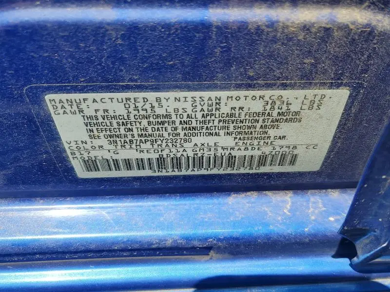 2015 NISSAN SENTRA SR  