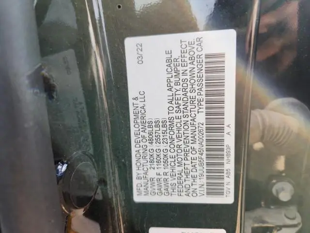 2022 ACURA TLX TECHNOLOGY  