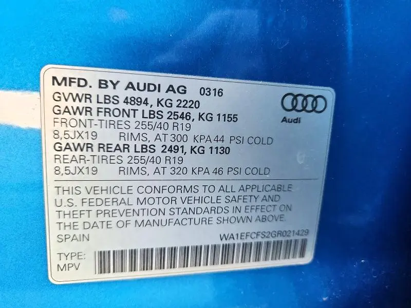 2016 AUDI Q3 PREMIUM PLUS  