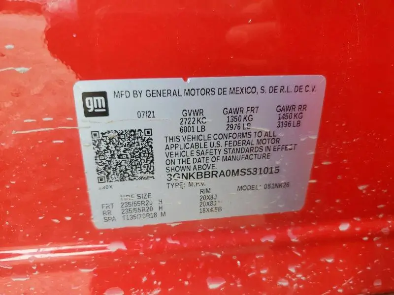 2021 CHEVROLET BLAZER 1LT  