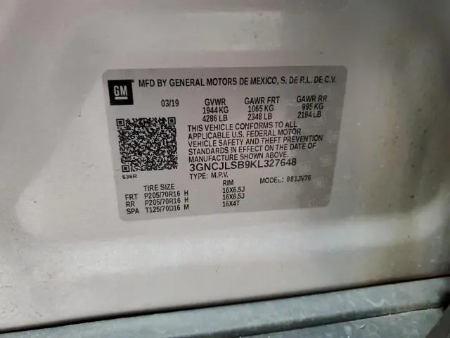 2019 CHEVROLET TRAX 1LT  