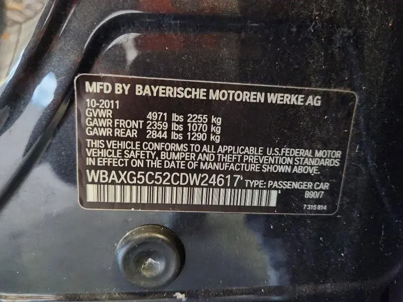 2012 BMW 528 I  