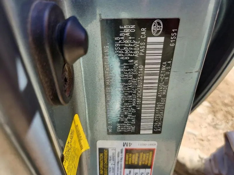 2011 TOYOTA CAMRY LE  