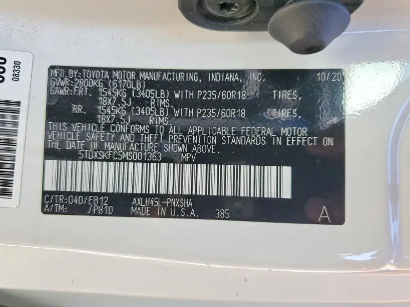 2021 TOYOTA SIENNA XSE  