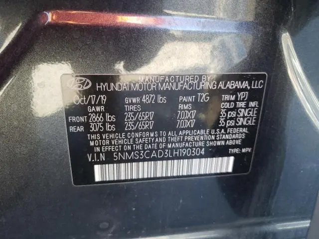 2020 HYUNDAI SANTA FE SEL