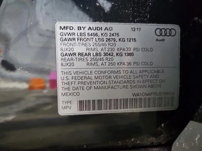 2018 AUDI Q5 PRESTIGE  