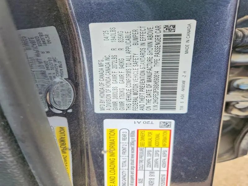 2025 HONDA CIVIC SPORT  